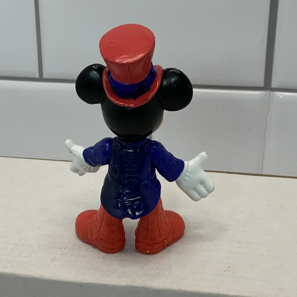 Vintage Disney Mickey Mouse Posable Movable Ringmaster Patriotic Epcot‎ Figure